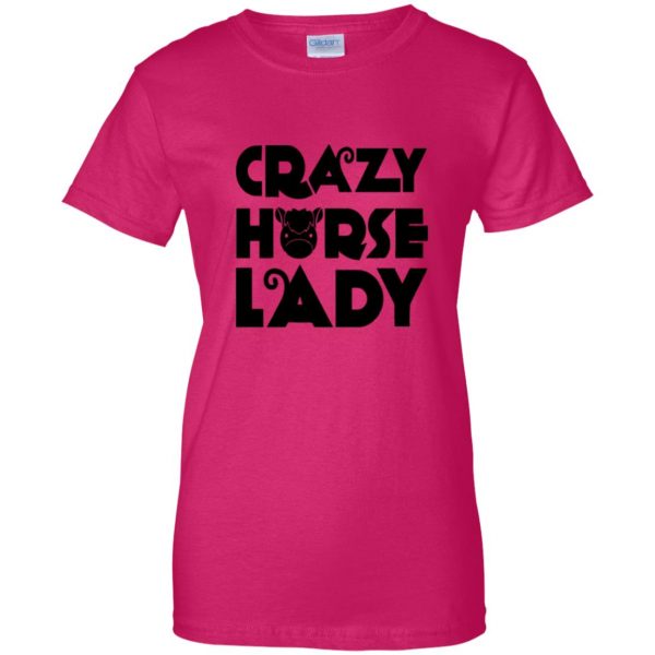 crazy horse t shirt womens t shirt - lady t shirt - pink heliconia