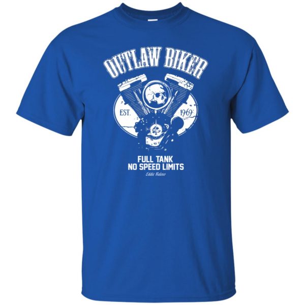 outlaw biker t shirts t shirt - royal blue