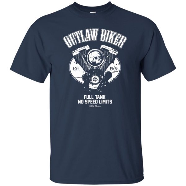 outlaw biker t shirts t shirt - navy blue