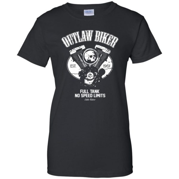 outlaw biker t shirts womens t shirt - lady t shirt - black