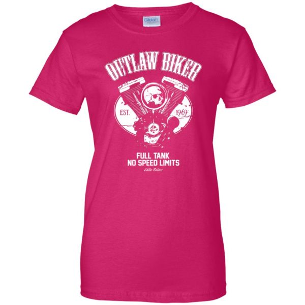 outlaw biker t shirts womens t shirt - lady t shirt - pink heliconia
