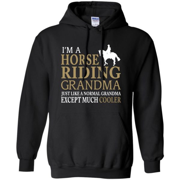 I'M A HORSE RIDING GRANDMA hoodie - black