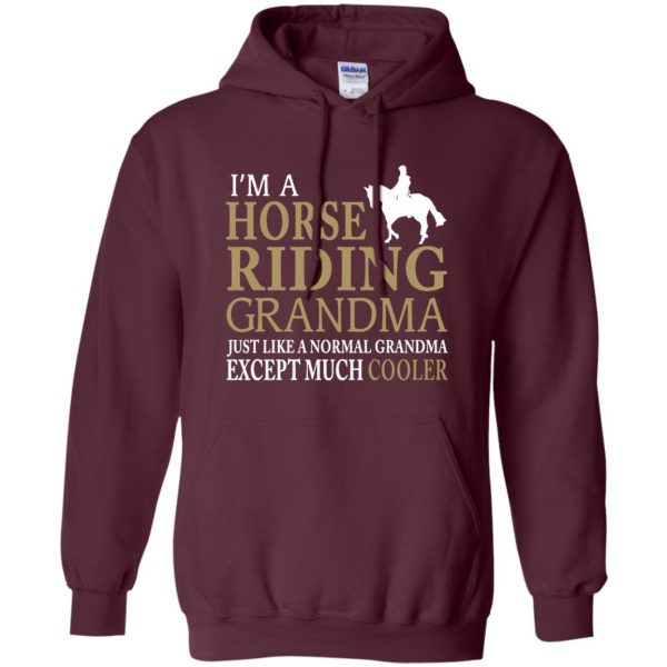 I'M A HORSE RIDING GRANDMA hoodie - maroon