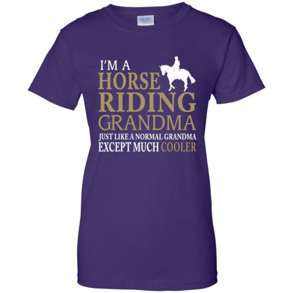 I'M A HORSE RIDING GRANDMA womens t shirt - lady t shirt - purple