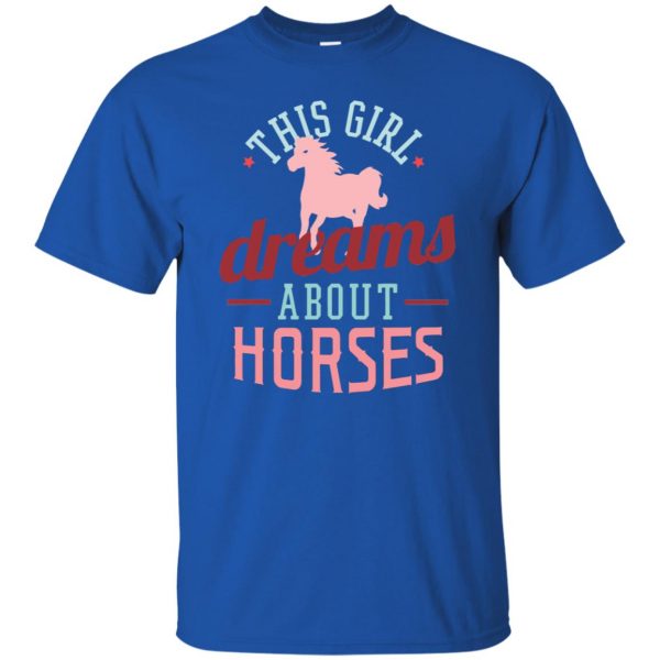 Horse Dreamer Girl t shirt - royal blue