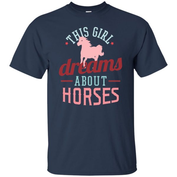Horse Dreamer Girl t shirt - navy blue