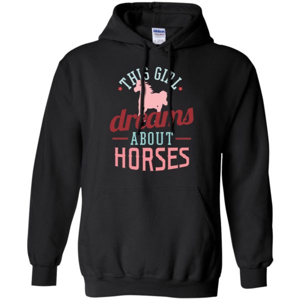 Horse Dreamer Girl hoodie - black