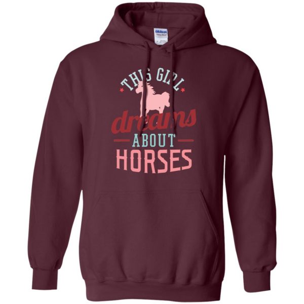 Horse Dreamer Girl hoodie - maroon