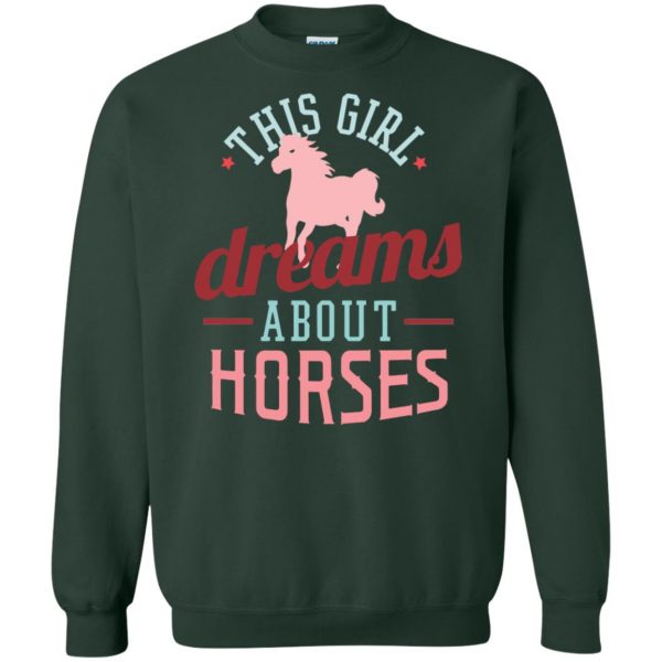 Horse Dreamer Girl sweatshirt - forest green