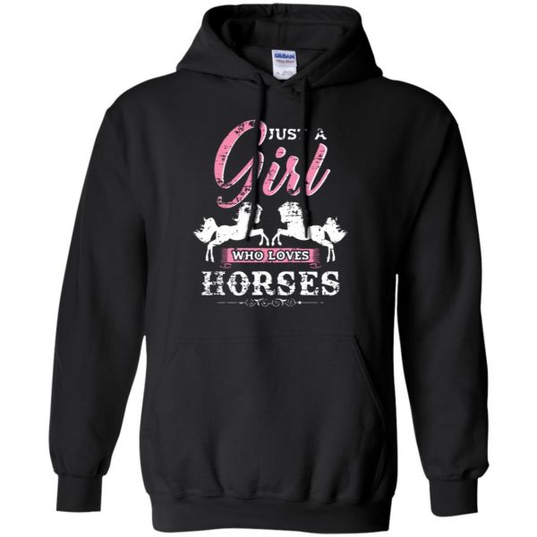 Just a Girl who loves Horses hoodie - black