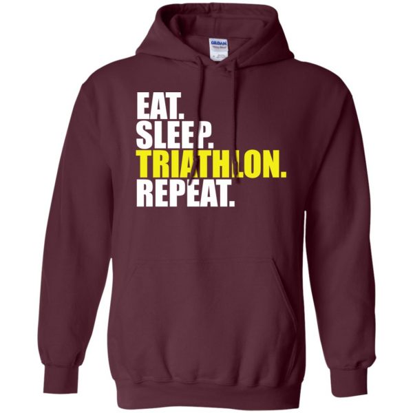 Eat Sleep Triathlon Repeat hoodie - maroon