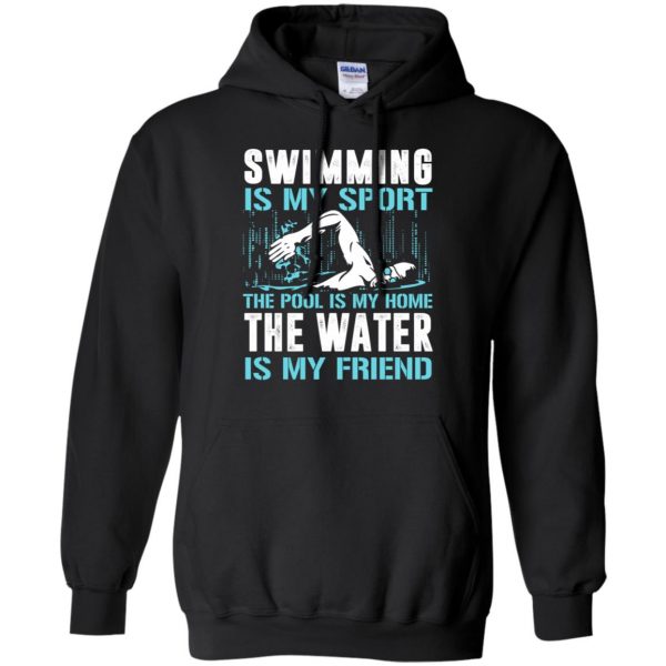 Swimming is my sport hoodie - black