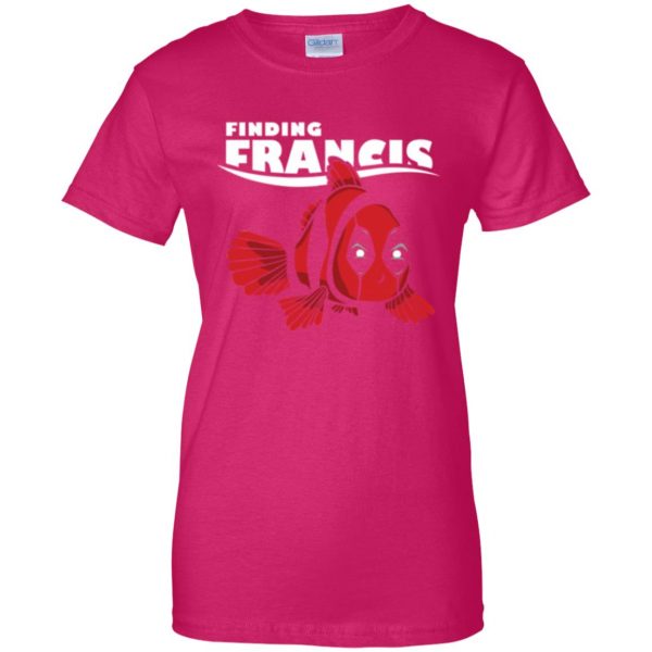finding francis shirt womens t shirt - lady t shirt - pink heliconia