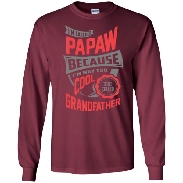 papaw shirt long sleeve - maroon