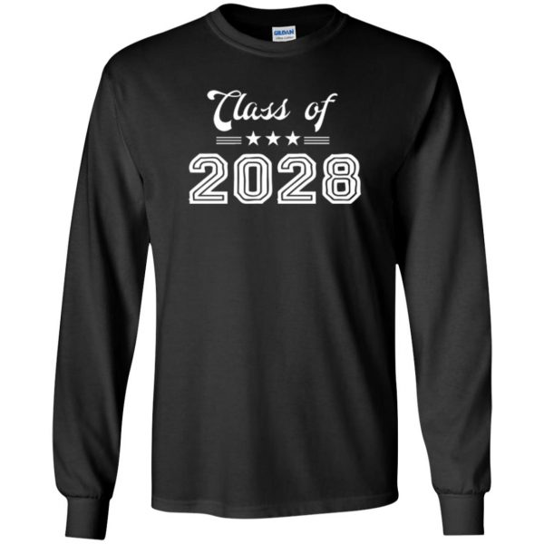 class of 2028 shirt long sleeve - black