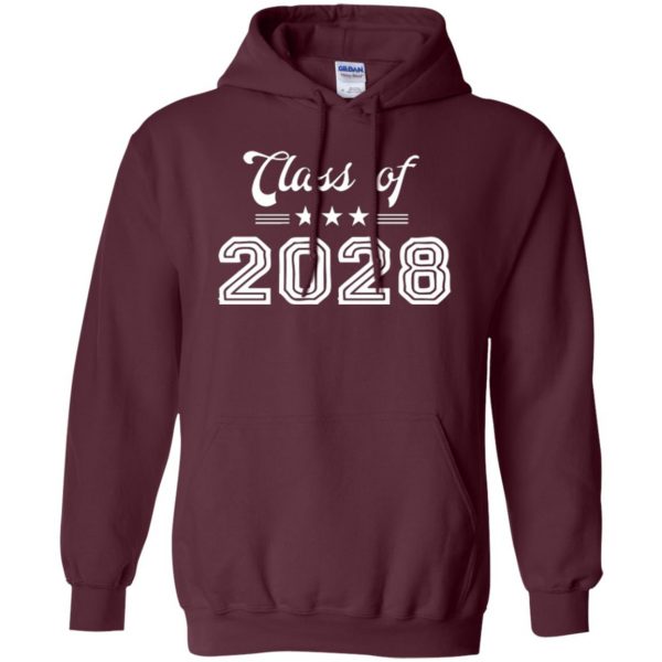class of 2028 shirt hoodie - maroon