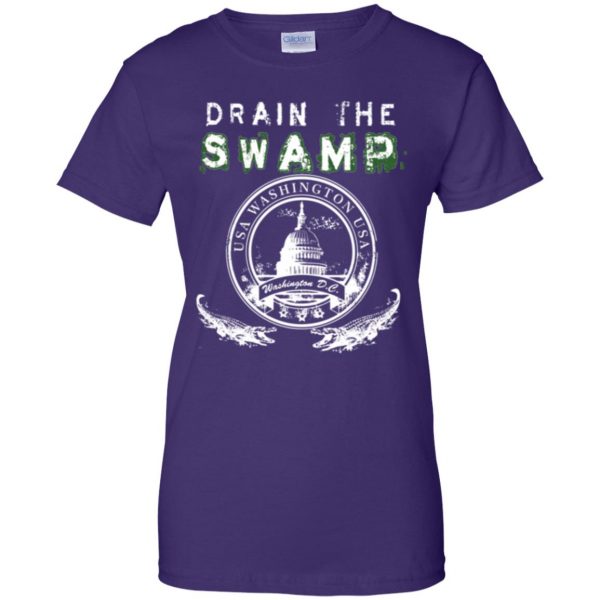 drain the swamp t shirt womens t shirt - lady t shirt - purple
