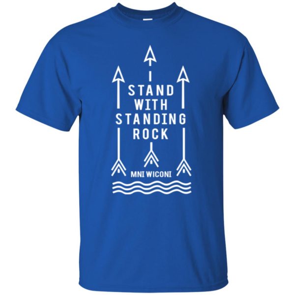 standing rock shirt t shirt - royal blue