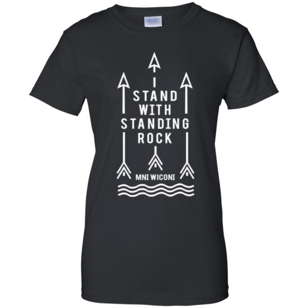 standing rock shirt womens t shirt - lady t shirt - black
