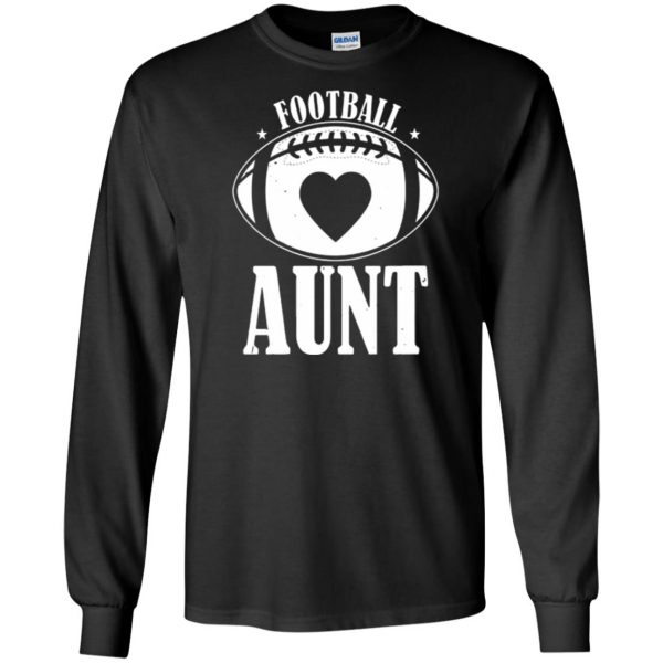 football aunt shirts long sleeve - black