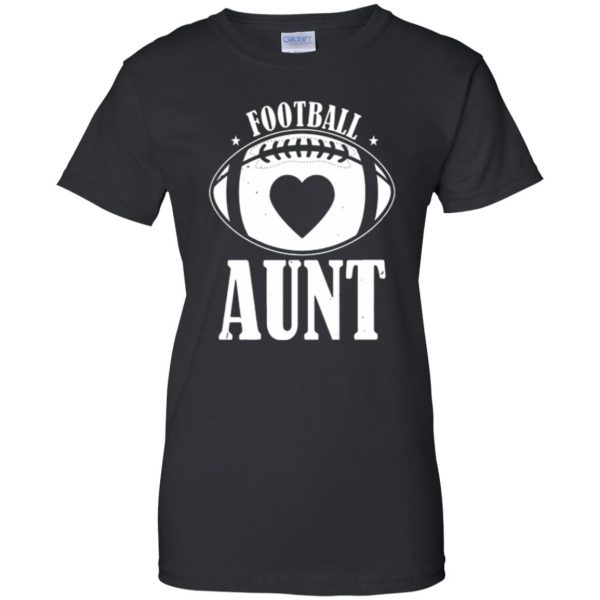football aunt shirts womens t shirt - lady t shirt - black
