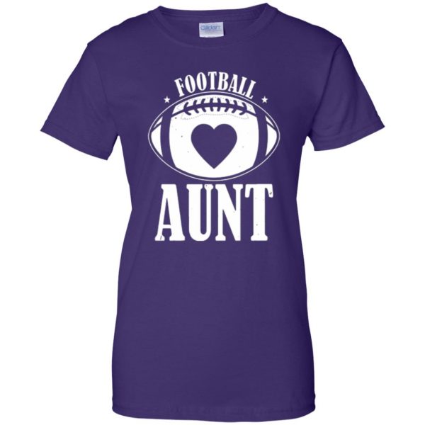 football aunt shirts womens t shirt - lady t shirt - purple