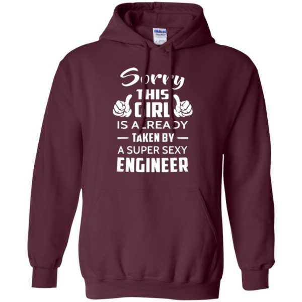 mechanic girlfriend shirt hoodie - maroon