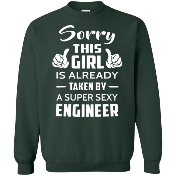 mechanic girlfriend shirt sweatshirt - forest green