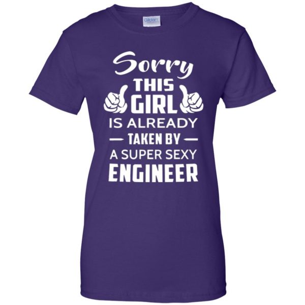 mechanic girlfriend shirt womens t shirt - lady t shirt - purple