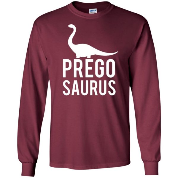 pregosaurus shirt long sleeve - maroon