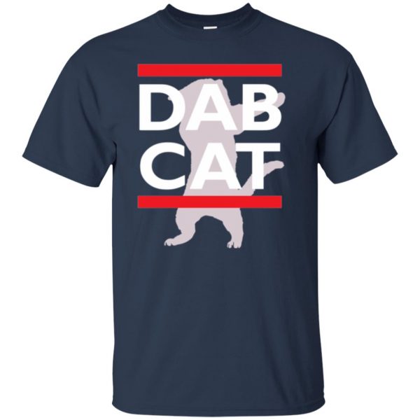 dab cat shirt t shirt - navy blue