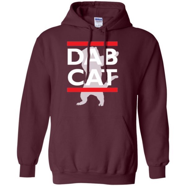 dab cat shirt hoodie - maroon