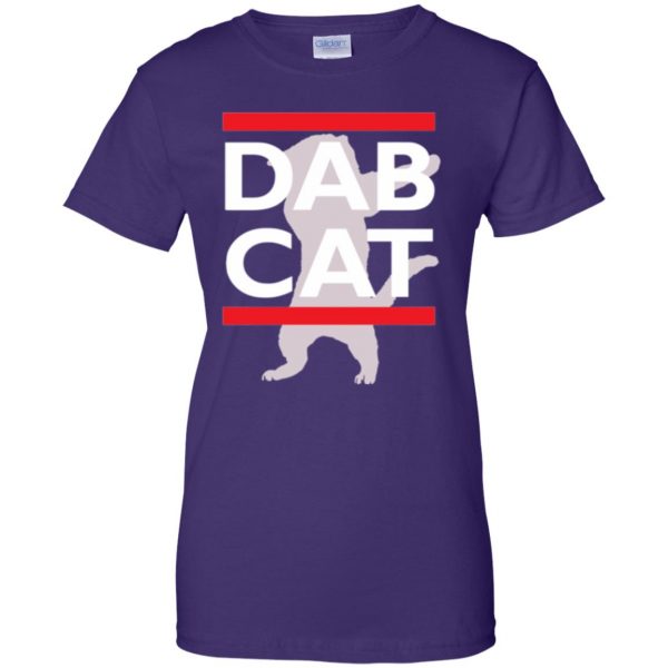 dab cat shirt womens t shirt - lady t shirt - purple
