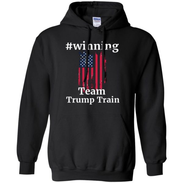 trump train shirt hoodie - black