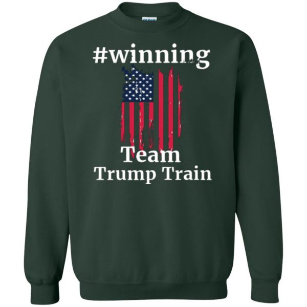 trump train shirt sweatshirt - forest green
