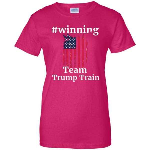 trump train shirt womens t shirt - lady t shirt - pink heliconia