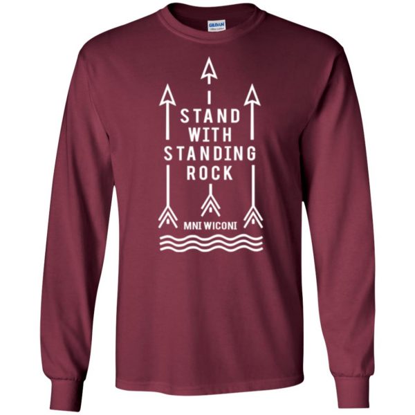 mni wiconi shirt long sleeve - maroon