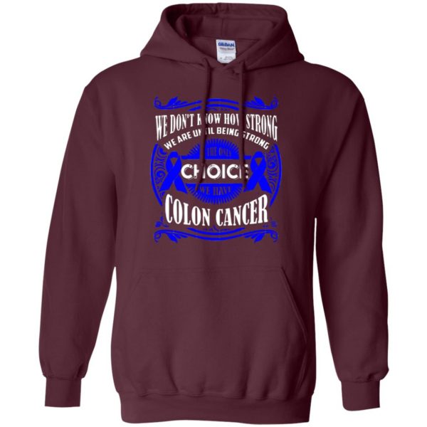 colon cancer awareness shirts hoodie - maroon