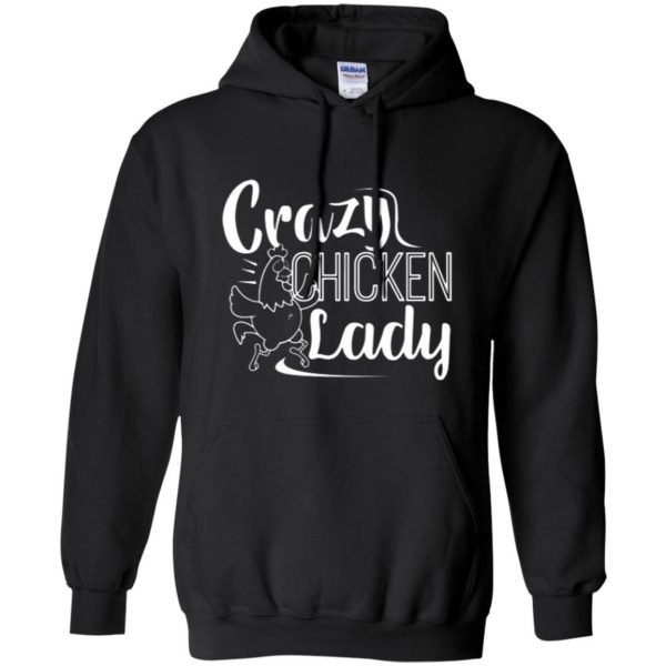 crazy chicken lady shirt hoodie - black