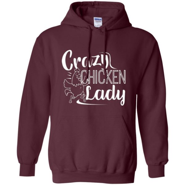 crazy chicken lady shirt hoodie - maroon