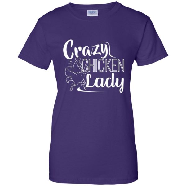 crazy chicken lady shirt womens t shirt - lady t shirt - purple
