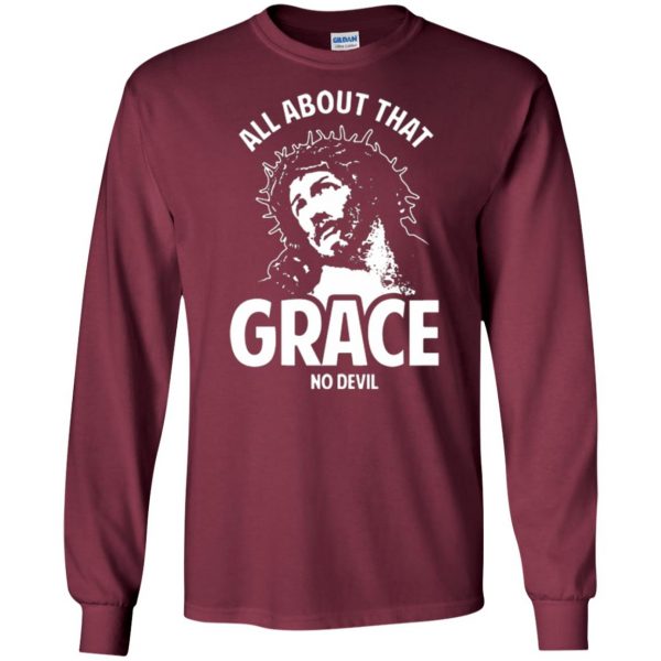 all about that grace tshirt long sleeve - maroon
