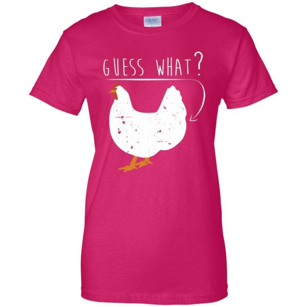 chicken butt t shirt womens t shirt - lady t shirt - pink heliconia