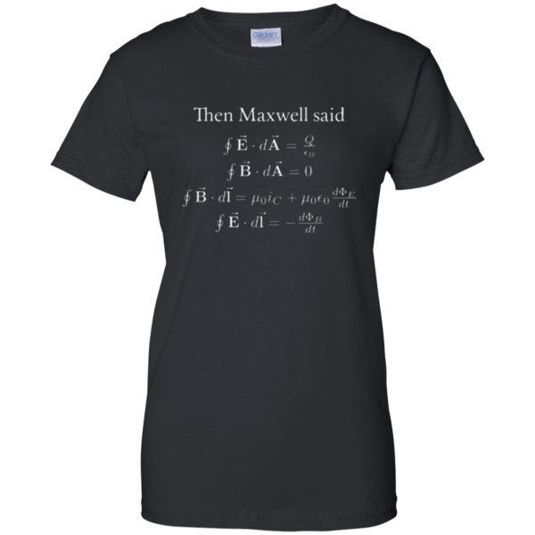 maxwell equations t shirt womens t shirt - lady t shirt - black