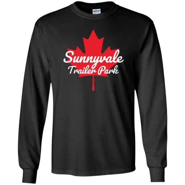 sunnyvale trailer park shirt long sleeve - black