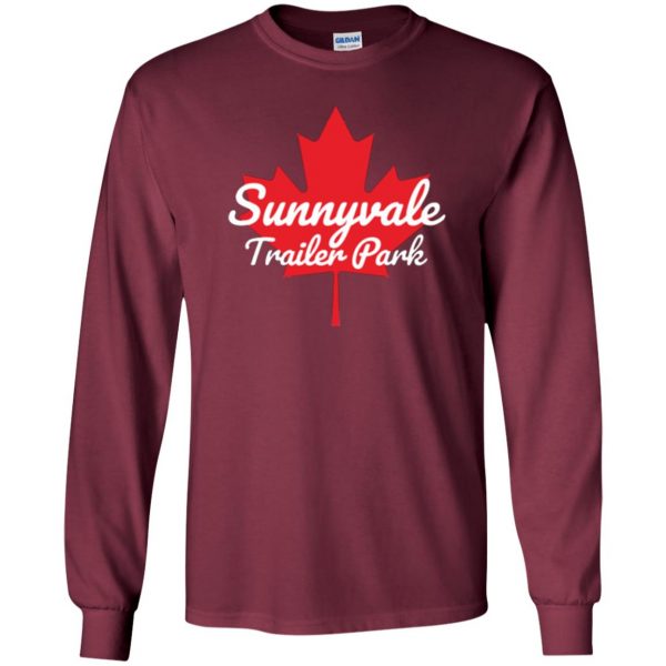sunnyvale trailer park shirt long sleeve - maroon