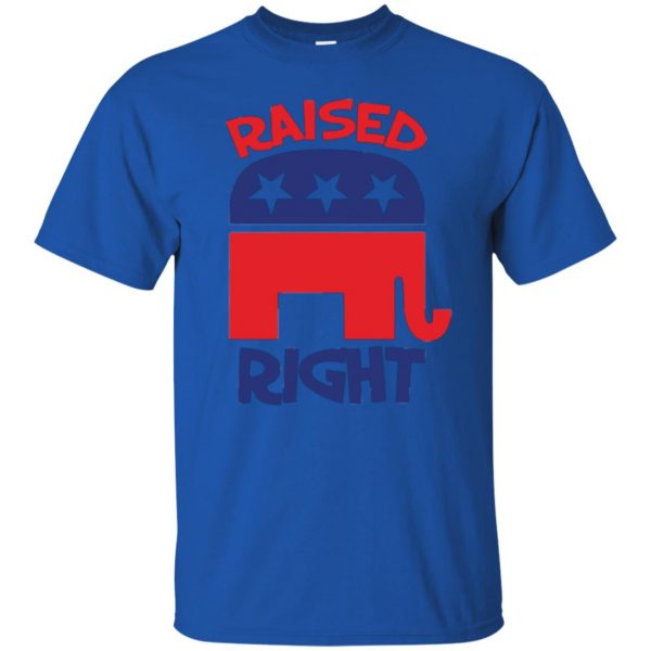 raised right republican shirt t shirt - royal blue