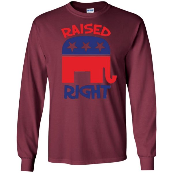 raised right republican shirt long sleeve - maroon