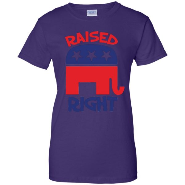 raised right republican shirt womens t shirt - lady t shirt - purple