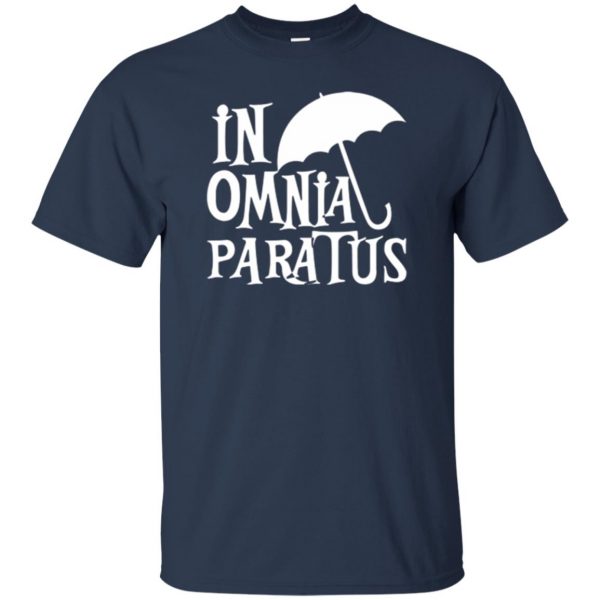 in omnia paratus shirt t shirt - navy blue